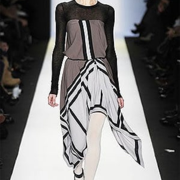 BCBG Max Azria RUNWAY Colorblock Geometric Dress - Picture 2 of 3